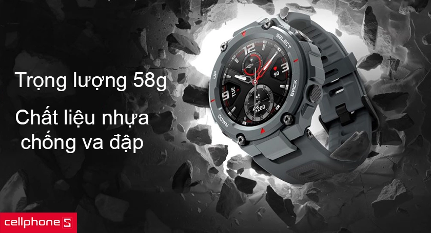 Trọng lượng chỉ 58g, chất liệu nhựa chống va đập tốt