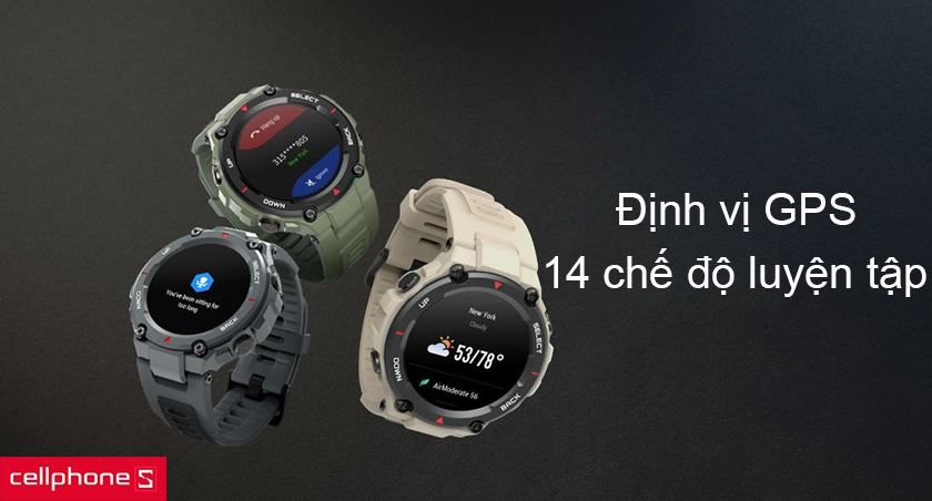 Định vị GPS với độ chính xác cao, 14 chế độ tập luyện