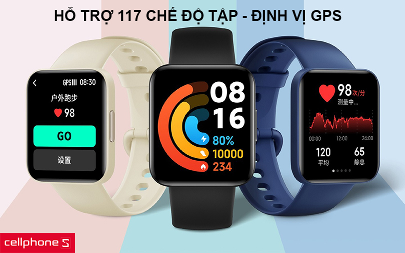 Hỗ trợ 117 chế độ tập, định vị GPS và chống nước tiện lợi