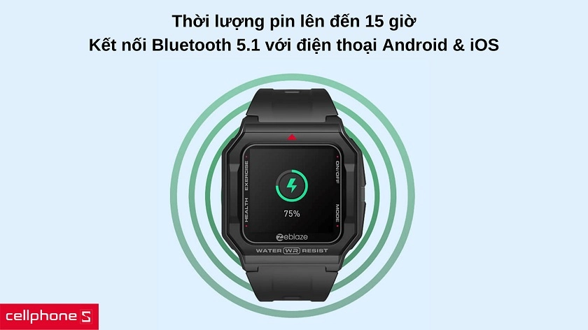 Thời lượng pin đến 15 ngày liền, kết nối Bluetooth 5.1 hiện đại