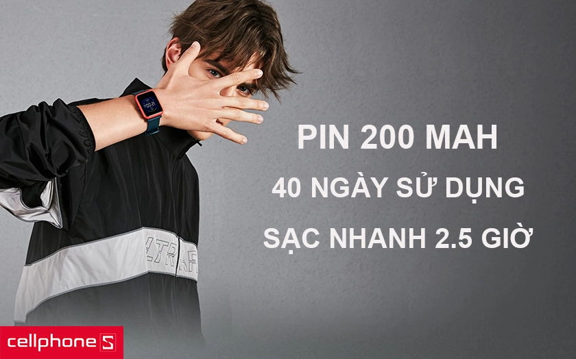 Thời lượng pin đến 40 ngày, hỗ trợ sạc nhanh