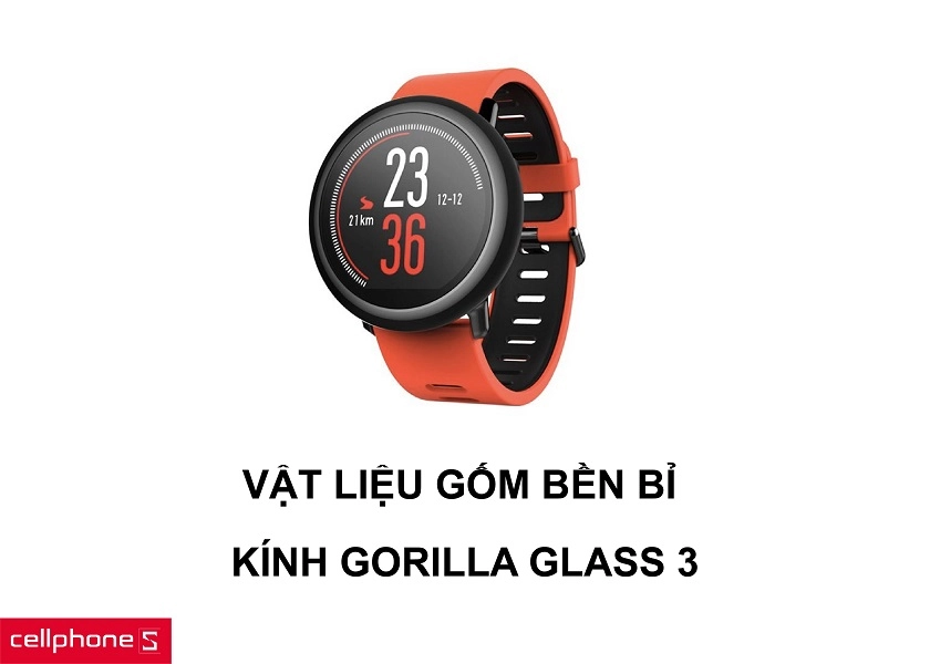 Vật liệu vỏ bằng gốm bền bỉ, sáng bóng cùng kính cường lực Gorilla Glass 3