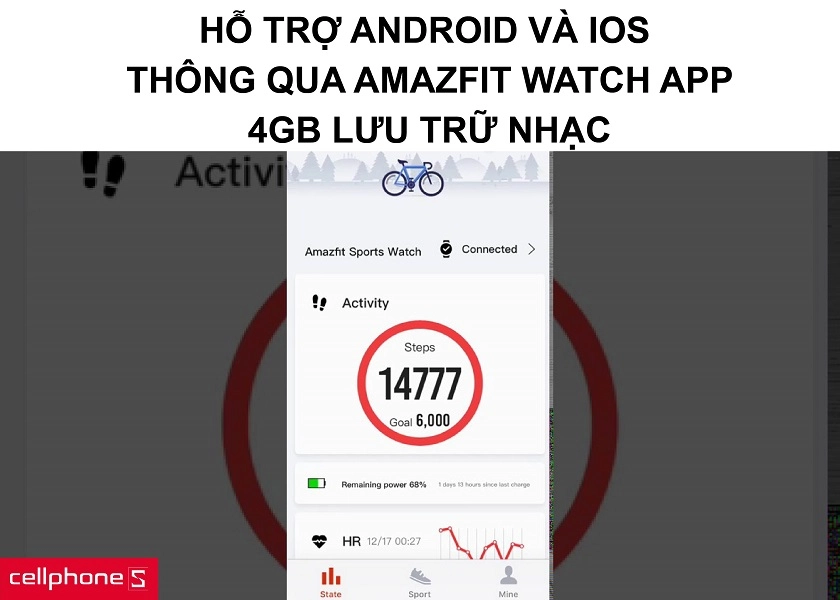 Hỗ trợ cả Android và IOS tiện dụng cùng khả năng lưu nhạc lên đến 4GB