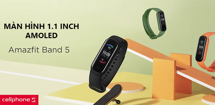 Màn hình 1.1 inch AMOLED hiển thị sắc nét