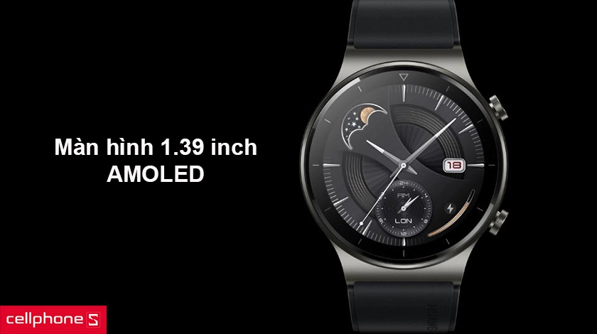 Màn hình 1.2-inch AMOLED, chất lượng màu cực tốt