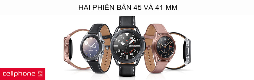 Hai phiên bản 45 và 41 mm cùng với màn hình tương ứng là 1.4 và 1.2 inches