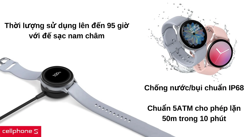 Thời lượng pin lâu dài, đạt tiêu chuẩn chống nước & bụi tiên tiến