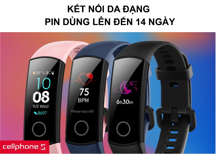 Hỗ trợ kết nối đa dạng cùng viên pin thời lượng dùng lên đến 14 ngày