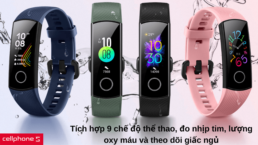 Tích hợp 9 chế độ thể thao và các tính năng sức khỏe cần thiết