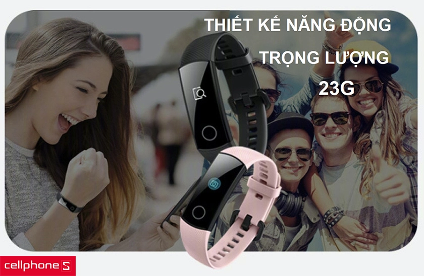 Thiết kế đơn giản, trẻ trung năng động cùng với khối lượng chỉ 23g