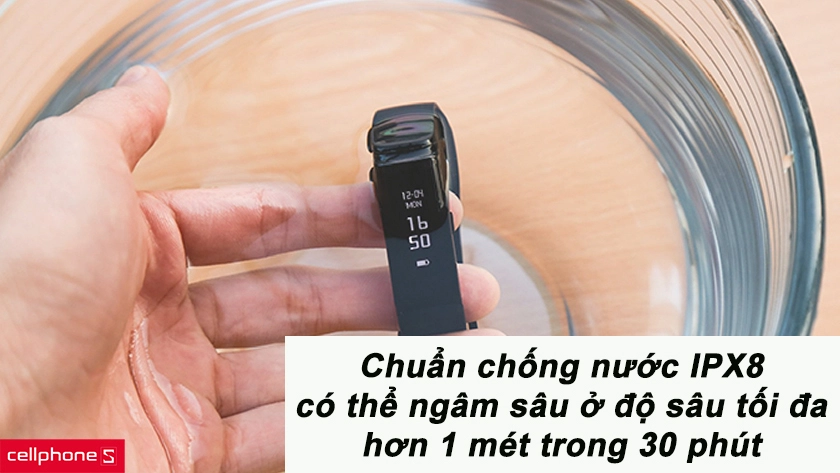 Tích hợp tiêu chuẩn chống nước IPX8