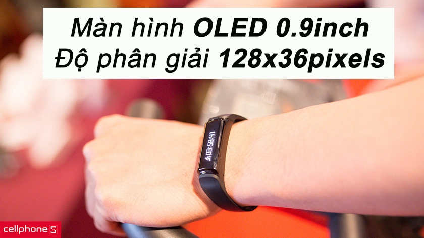 Vòng tay Partron Croise URBAN S+ PWB-250 được trang bị màn hình OLED kích thước 0.9 inch, độ phân giải 128 x 36 pixels