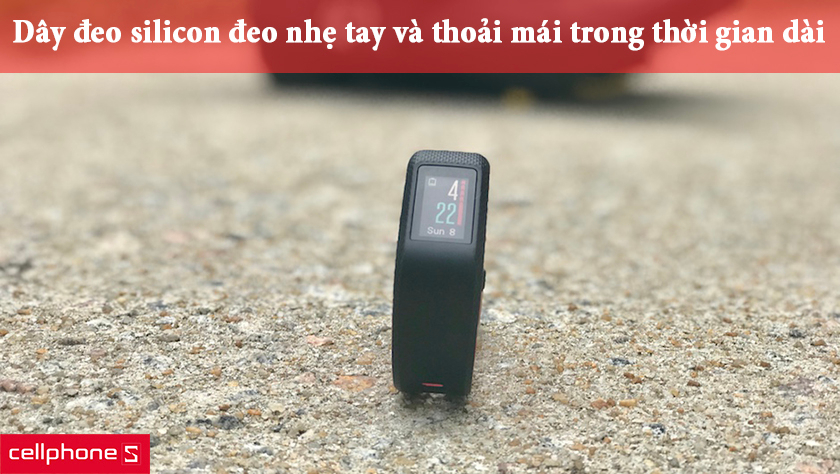 Phần dây đeo này làm bằng silicon, cho cảm giác đeo tay vô cùng nhẹ và thoải mái