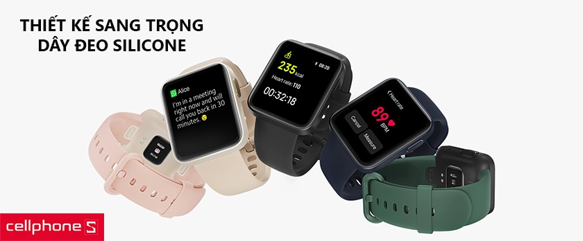 Thiết kế sang trọng, dây đeo silicon độc đáo