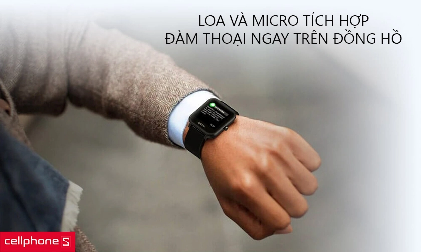 Loa và micro tích hợp, đàm thoại ngay trên đồng hồ