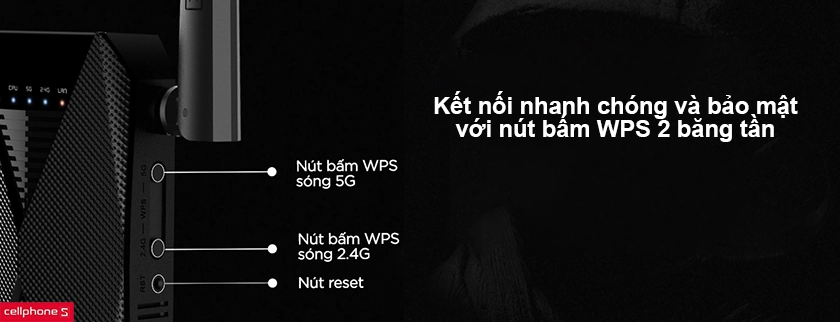 kết nối bảo mật và nhanh chóng với nút bấm WPS