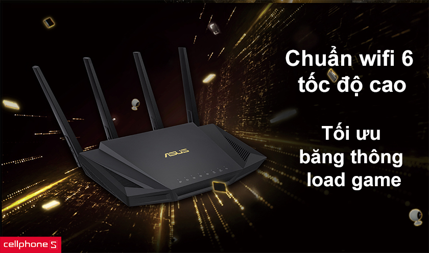 Chuẩn băng thông wifi 6 tốc độ cao, tối ưu băng thông cho nhu cầu chơi game