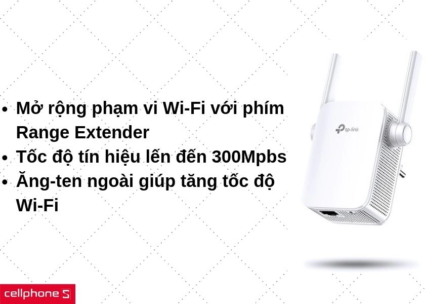 Mở rộng phạm vi phát wi-fi dễ dàng với phím tắt Range Extender