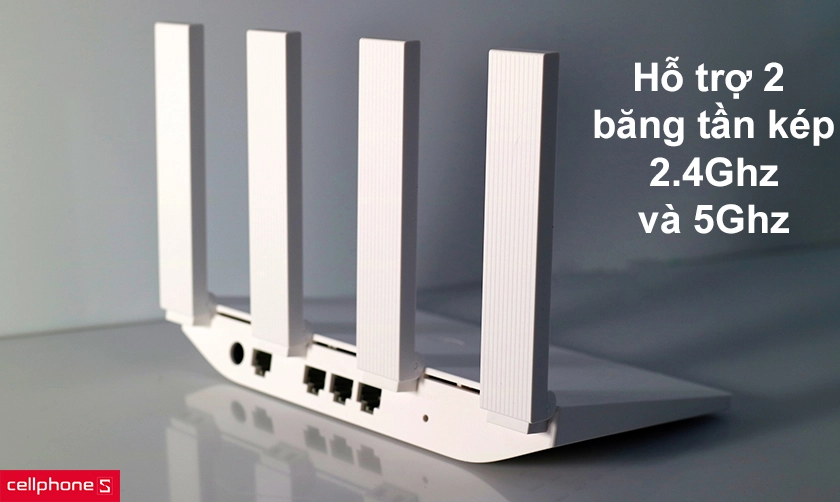 Hỗ trợ 2 băng tần kép 2.4Ghz và 5Ghz