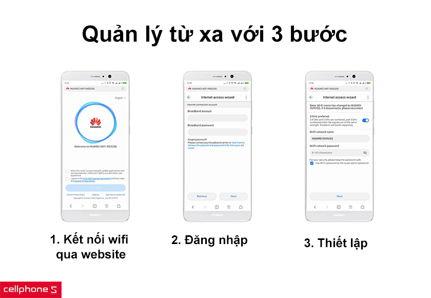 Hỗ trợ quản lý wifi từ xa với 3 bước