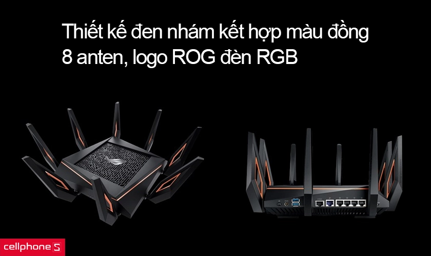 Axs1000 Router Router Wifi Gaming chuẩn AX Asus GT-AX11000 giá rẻ, chính hãng