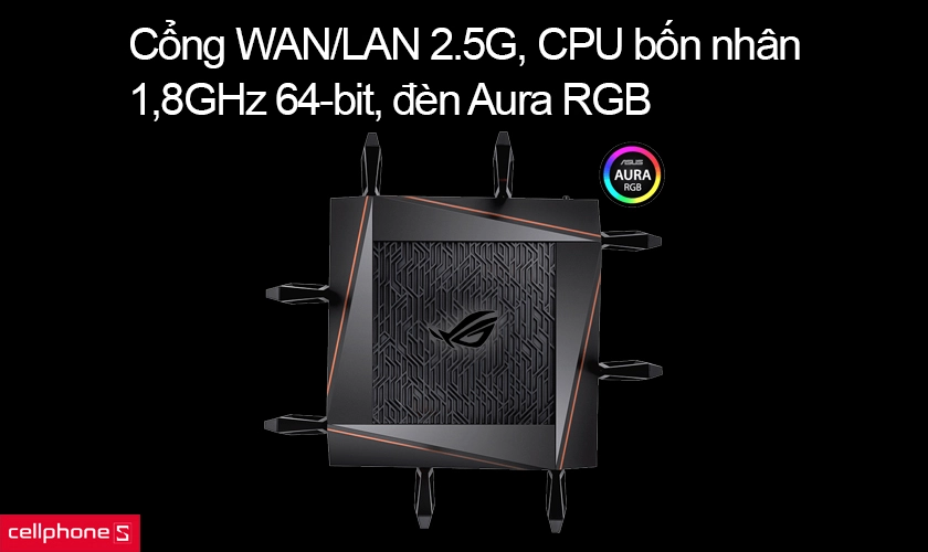 Axs1000 Router Router Wifi Gaming chuẩn AX Asus GT-AX11000 giá rẻ, chính hãng