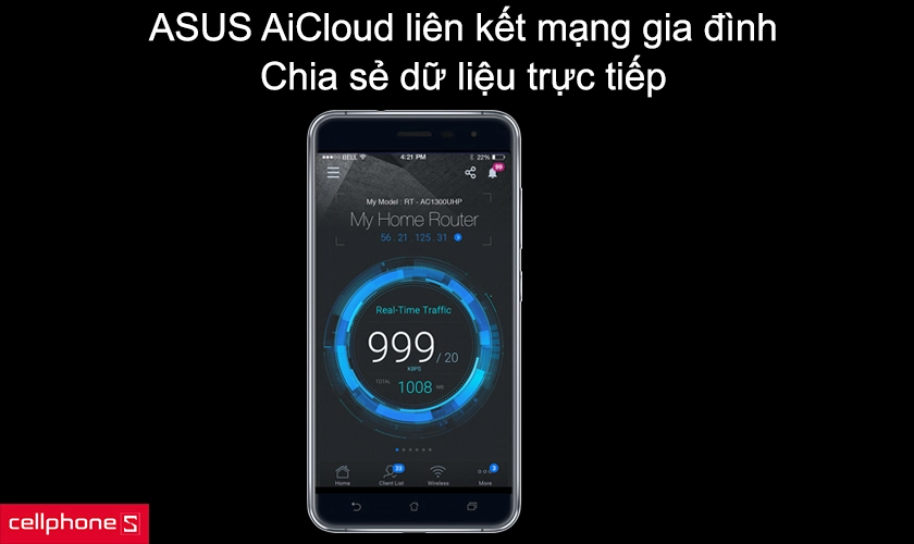ASUS AiCloud liên kết mạng gia đình chia sẻ dữ liệu trực tiếp