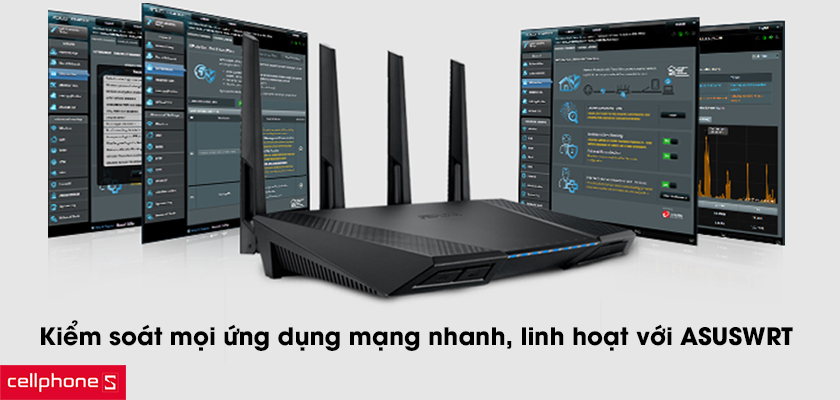Kiểm soát mọi ứng dụng mạng nhanh chóng, linh hoạt với ASUSWRT