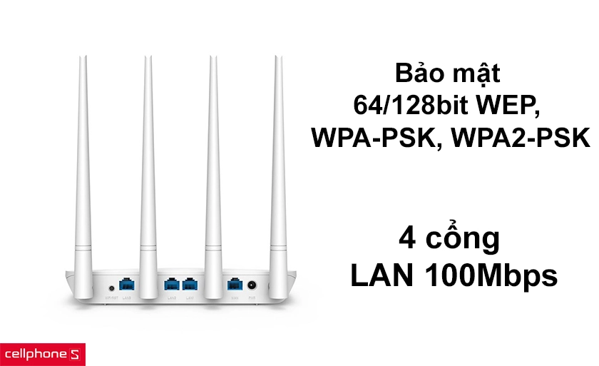hỗ trợ nhiều chuẩn bảo mật và cổng kết nối