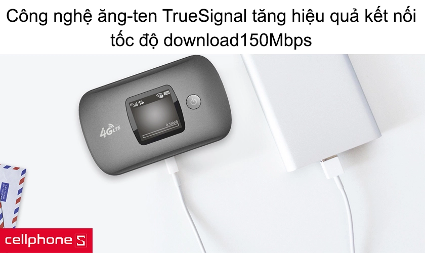 Công nghệ ăng-ten TrueSignalgiúp tăng hiệu quả kết nối, tốc độ download là 150Mbps