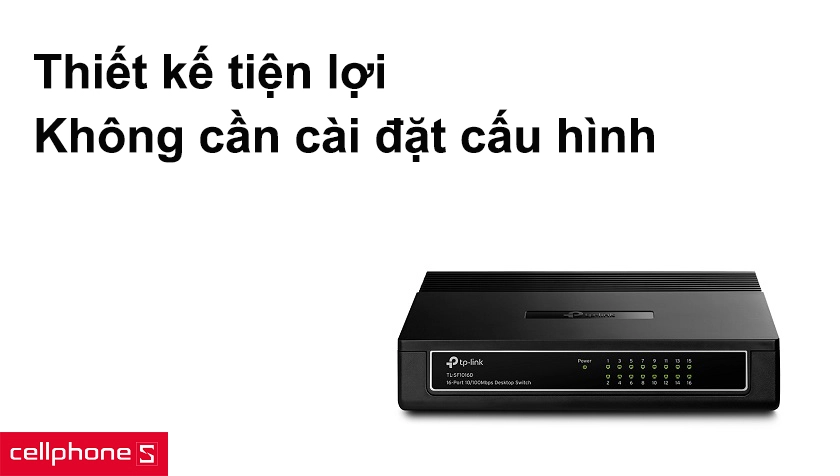 Thiết kế tiện lợi để bàn và treo tường, không cần cài đặt cấu hình