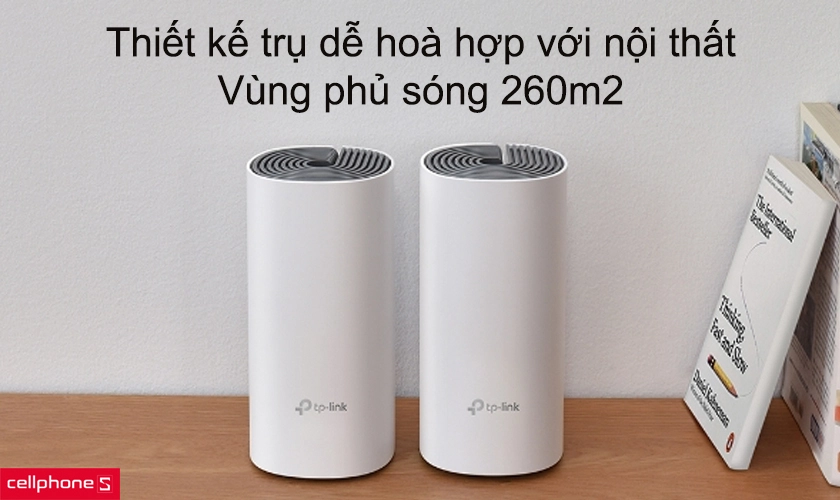 Thiết kế trụ dễ hoà hợp với nội thất, vùng phủ sóng 260m2