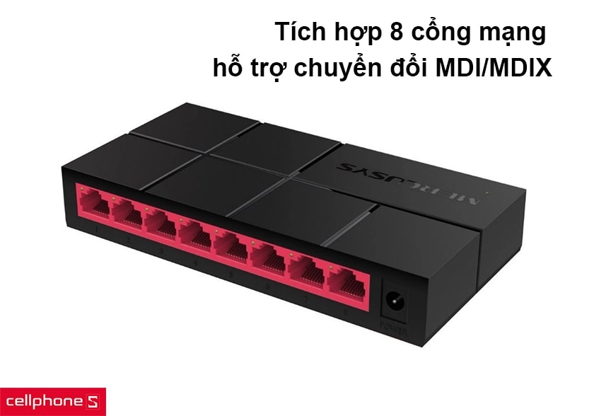 Tích hợp 8 cổng mạng hiệu suất cao