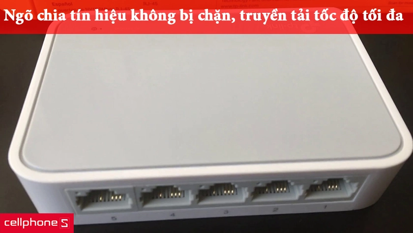 Bộ chia tín hiệu TP-Link TL-SF1005D nổi bật với thiết kế ngõ chia tín hiệu không bị chặn