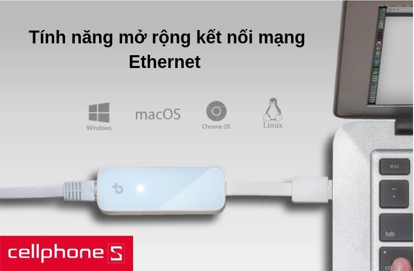 P-Link UE200 bổ sung kết nối mạng Ethernet cho các thiết bị không có cổng Ethernet LAN