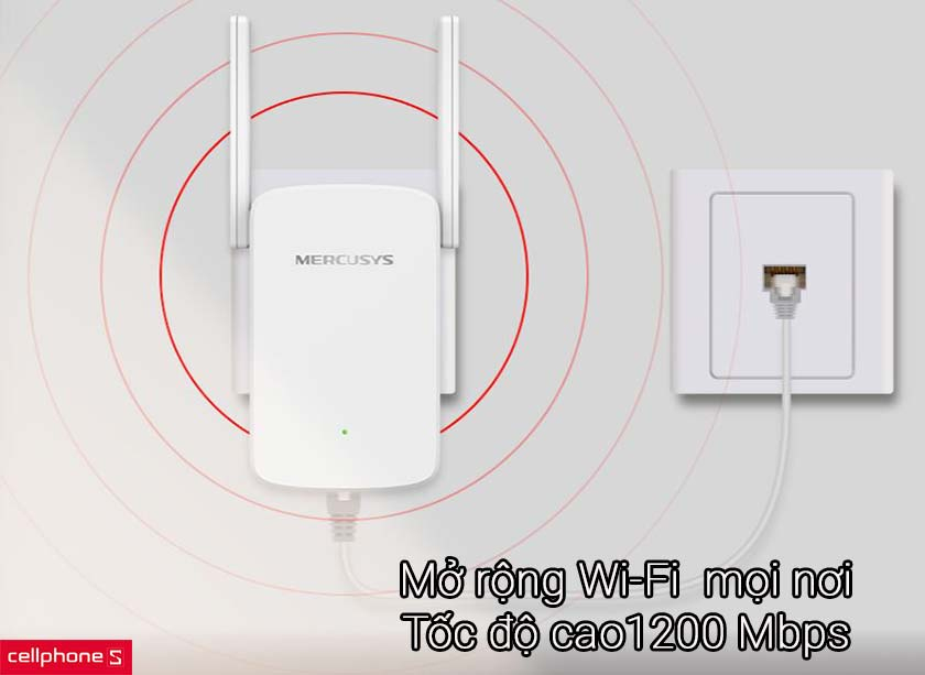 Bộ kích sóng Wifi Mercusys ME30 AC1200