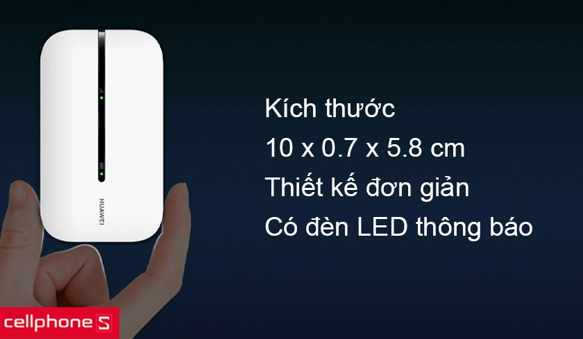 Thiết kế đơn giản, hiện và kích thước nhỏ gọn thuận tiện mang theo bên mình