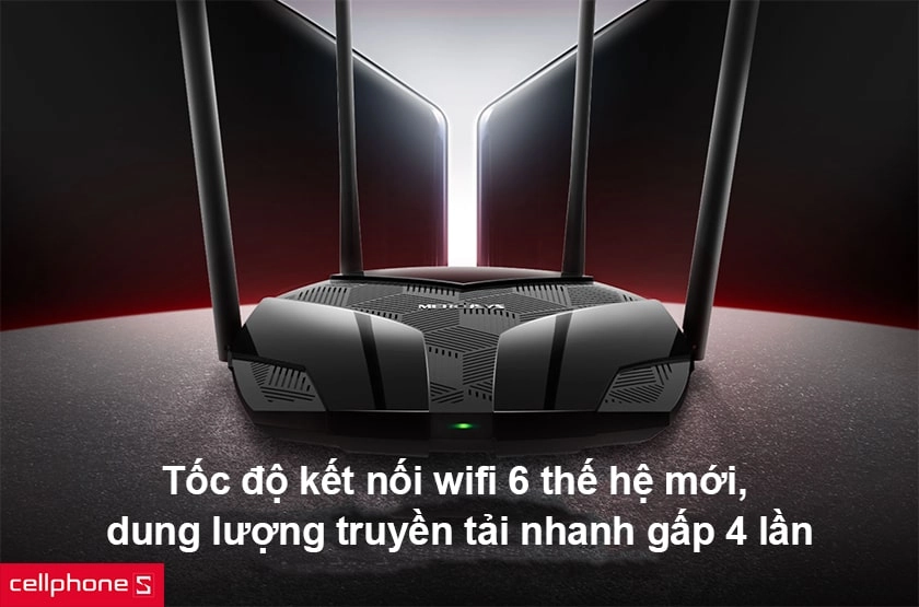 Router Wifi 6 Merrcusys MR70X băng tần kép AX1800