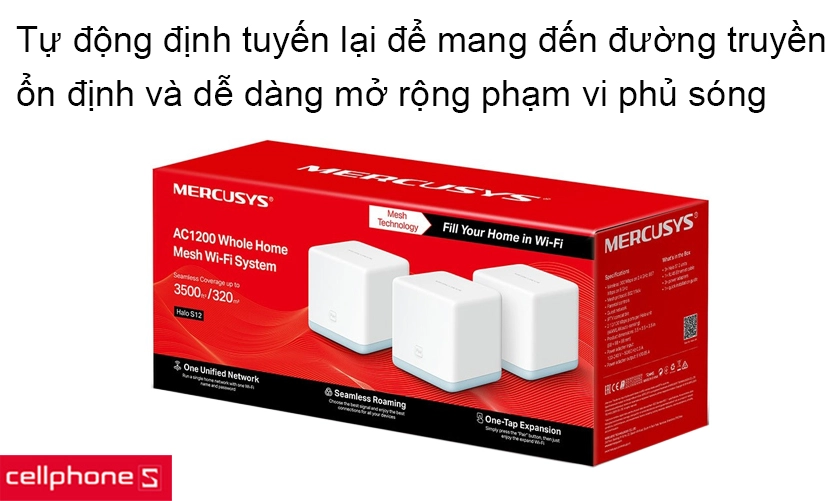 Tự động định tuyến lại khi gặp sự cố và mở rộng phạm vi phủ sóng đơn giản