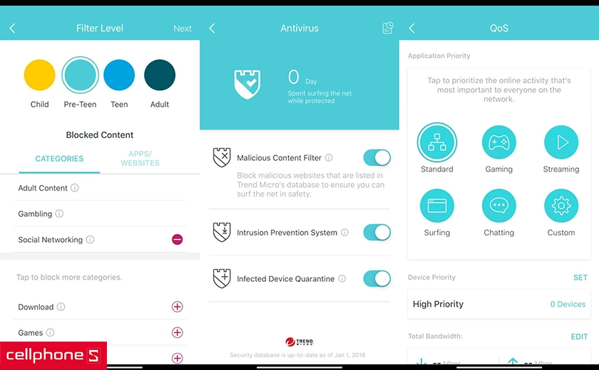 Dễ dàng cài đặt, quản lý trên ứng dụng trên thiết bị di động
