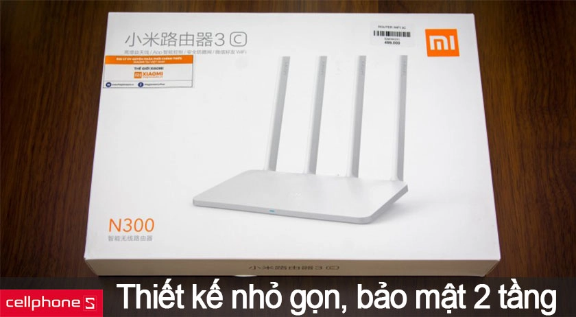 Thiết kế nhỏ gọn về kích thước, cùng hệ thống an toàn 2 tầng chuẩn kết nối 4 anten