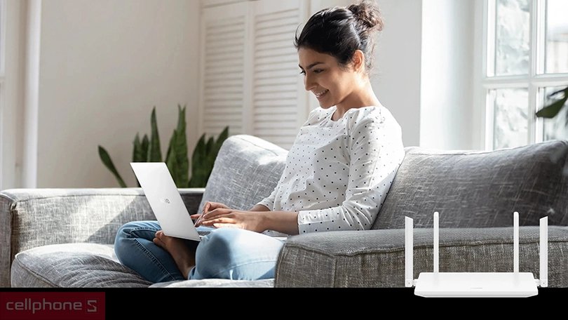 Router WiFi 6 Huawei AX2 băng tầng kép AX1500 - Tốc độ truy cập cao