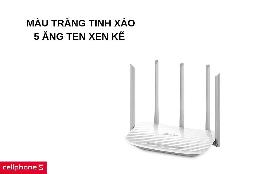 Thiết kế màu trắng tinh xảo, nhỏ gọn và sỡ hữu 5 ăng ten