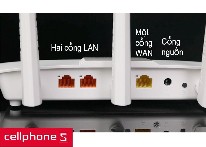 hỗ trợ hai cổng cắm LAN và 1 cổng WAN 