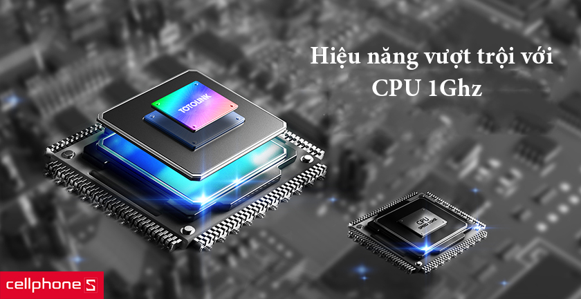 Hiệu năng vượt trội với CPU 1Ghz