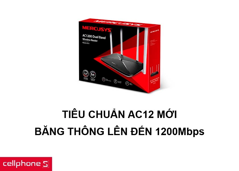 AC1200 AC12 – Tiêu chuẩn wifif mới cùng băng tần kép rộng lên đến 1200Mbps