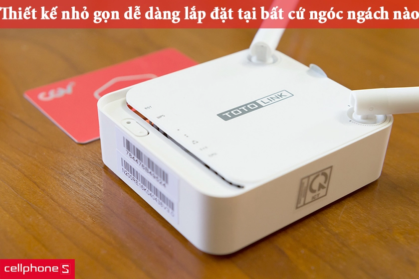 Thiết kế gọn nhẹ, tiện dụng với hai anten thu phát sóng