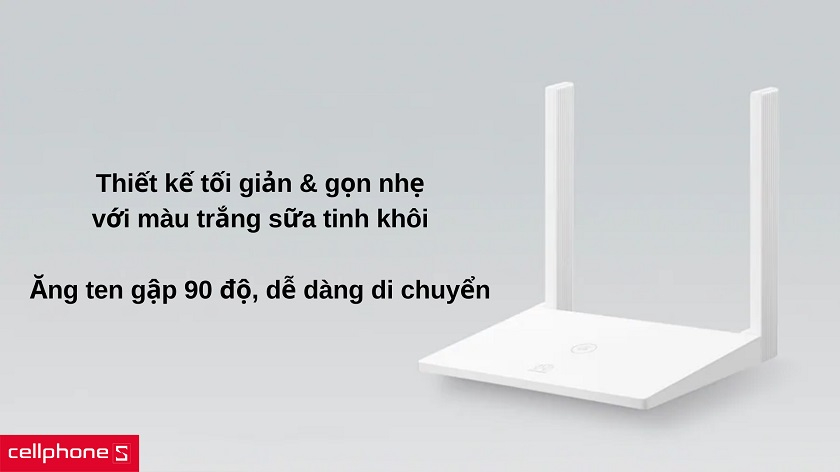 Thiết kế tối giản gọn nhẹ với màu trắng sữa tinh khôi