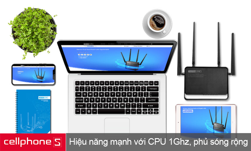 Hiệu năng vượt trội với CPU 1Ghz cùng khả năng phủ sóng vô cùng rộng