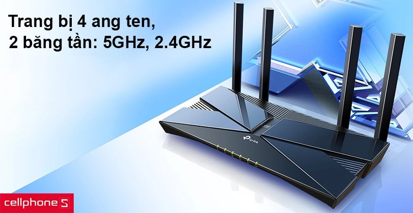 Trang bị đến tận bốn ang ten, hoạt động trên hai băng tần